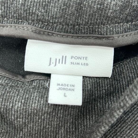 J Jill Ponte Welt-pockets Slim-leg Pants Dark Charcoal Gray Womens Size Large - Picture 6 of 11